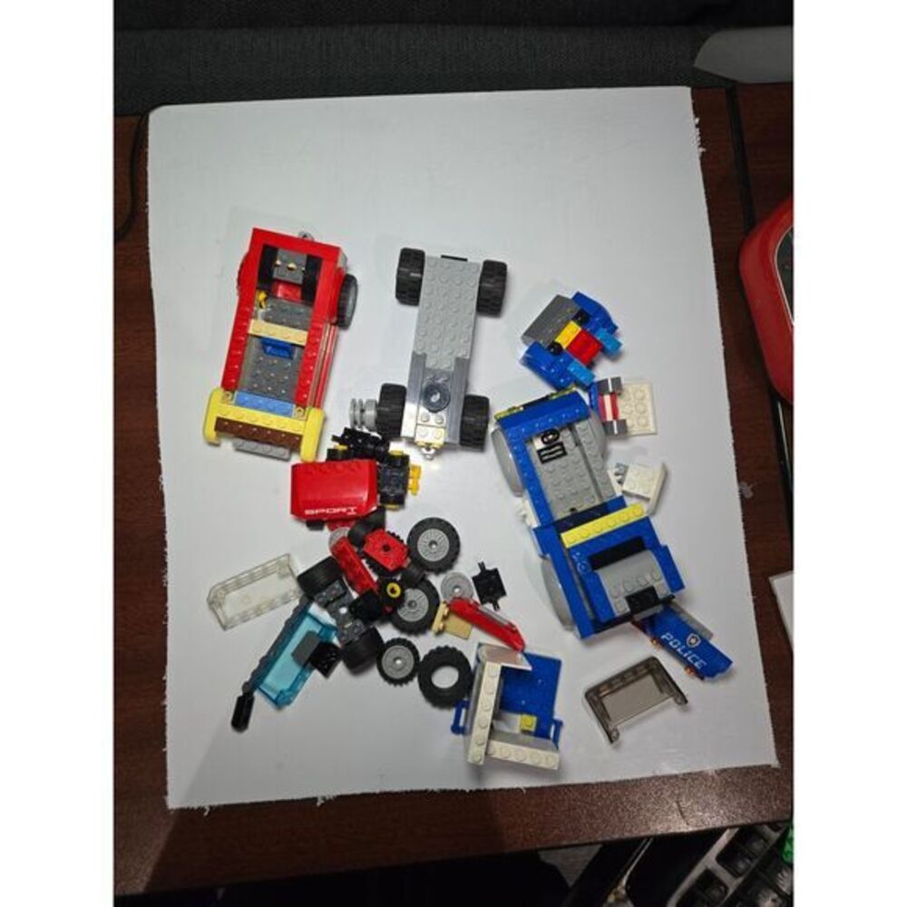 LEGO Vehicle Parts Bundle - Mixed Pieces Cars Trucks Wheels Construction Toys